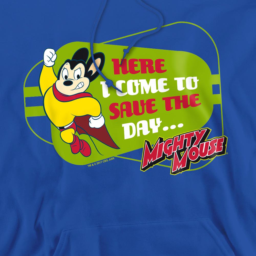 Mighty Mouse Mens Here I Come Hoodie