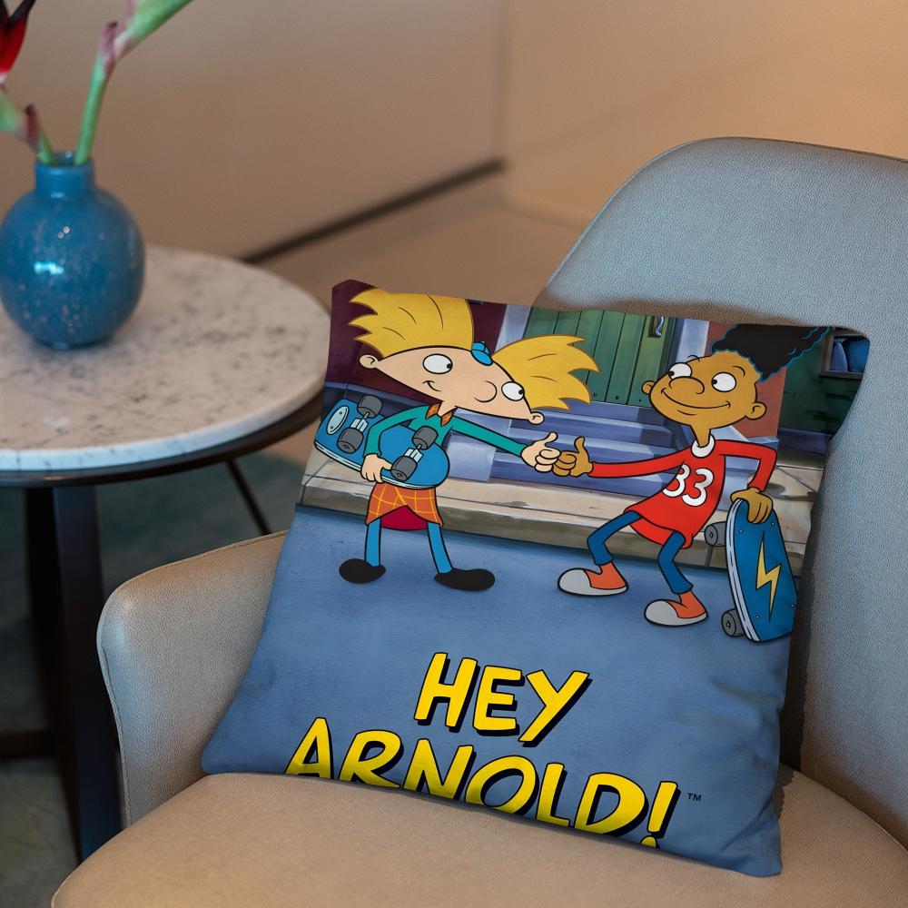 H-Hey ArnoldS Cushion Cover 2-in-1 Reversible Plush Pillow Cover | Car/Sofa/Bed | Perfect Gift