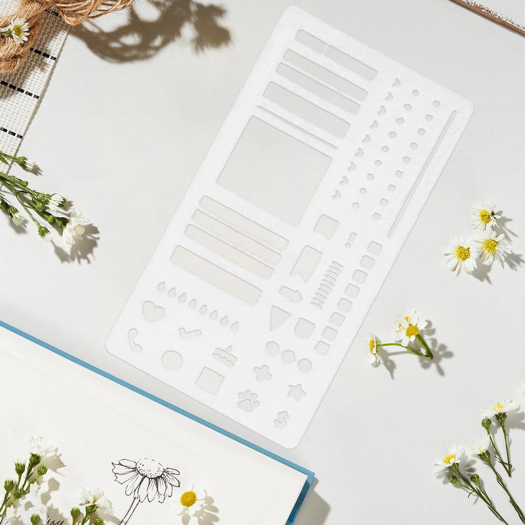 Journal Schablonen Planer Schablone Wiederverwendbares Zeichenzubehör Für Lettering Banner Gewohnheitstracker Stempel Lesezeichen Listen