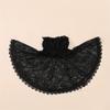 Gothic Ruffled Collar Capelet Cosplay Pullover Victorian Collar Lapel Medieval Cosplay Victorian Ruffled Lace Collar