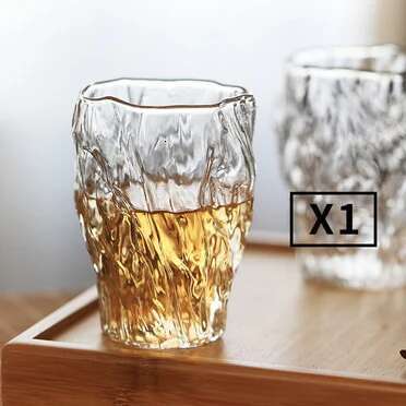 

Japan Creative Irregular Whiskey Glass Bark Art Whisky Tumbler Wine Glasses Twisted Tree Design Party Water Coffee Cup Teacup 270ml