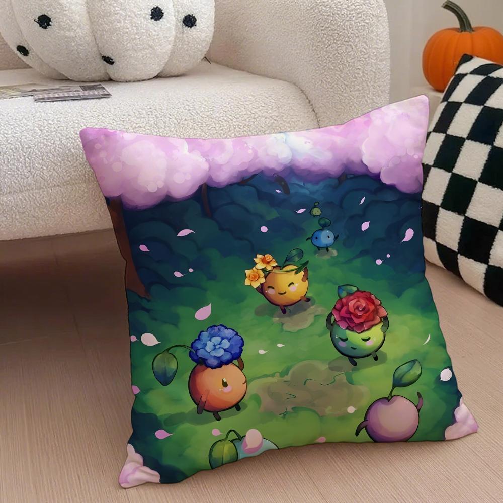 Stardew Valley Pillow Game Character Cushion Cover Throw Pillow Cover Hidden Button Durable Polyester Chair Cushion