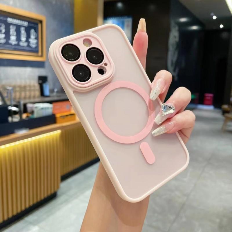Matte TPU Magnetic Phone Case IPhone 16 Pro Max 15 With Lens Protection Shockproof Full Cover