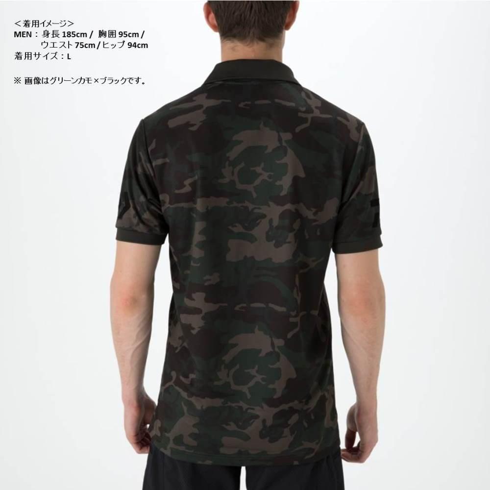 Daiwa Short Sleeve Polo Shirt Black X White S DE-7906