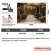 2D Mediterranean Flower Alley Backdrop Rustic Stone Path Photo Booth Background