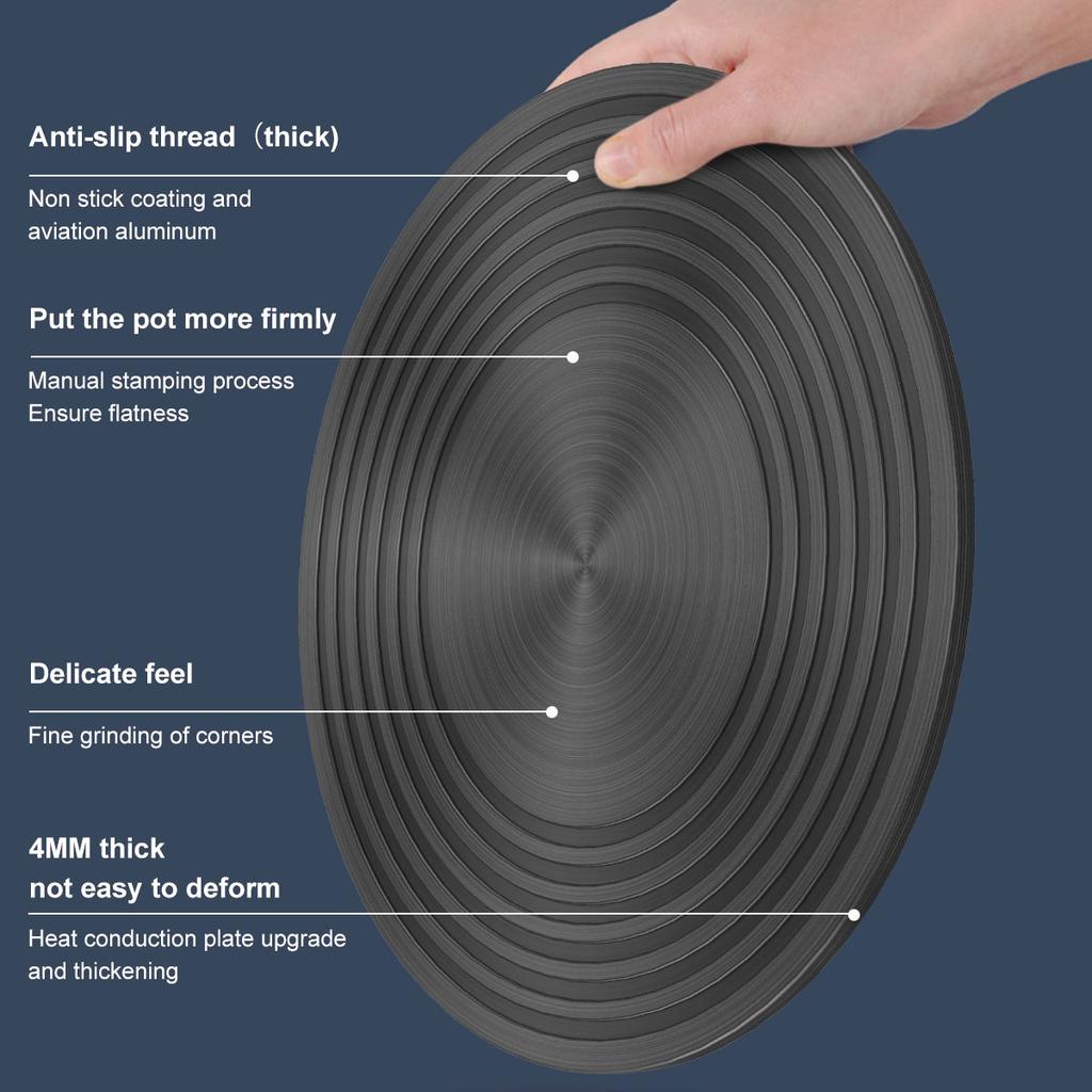 Heat Diffuser Plate Aluminum Alloy Food Defrosting Tray Kitchen Flame Guard Simmer Plate Double-Sided Non-Slip Induction