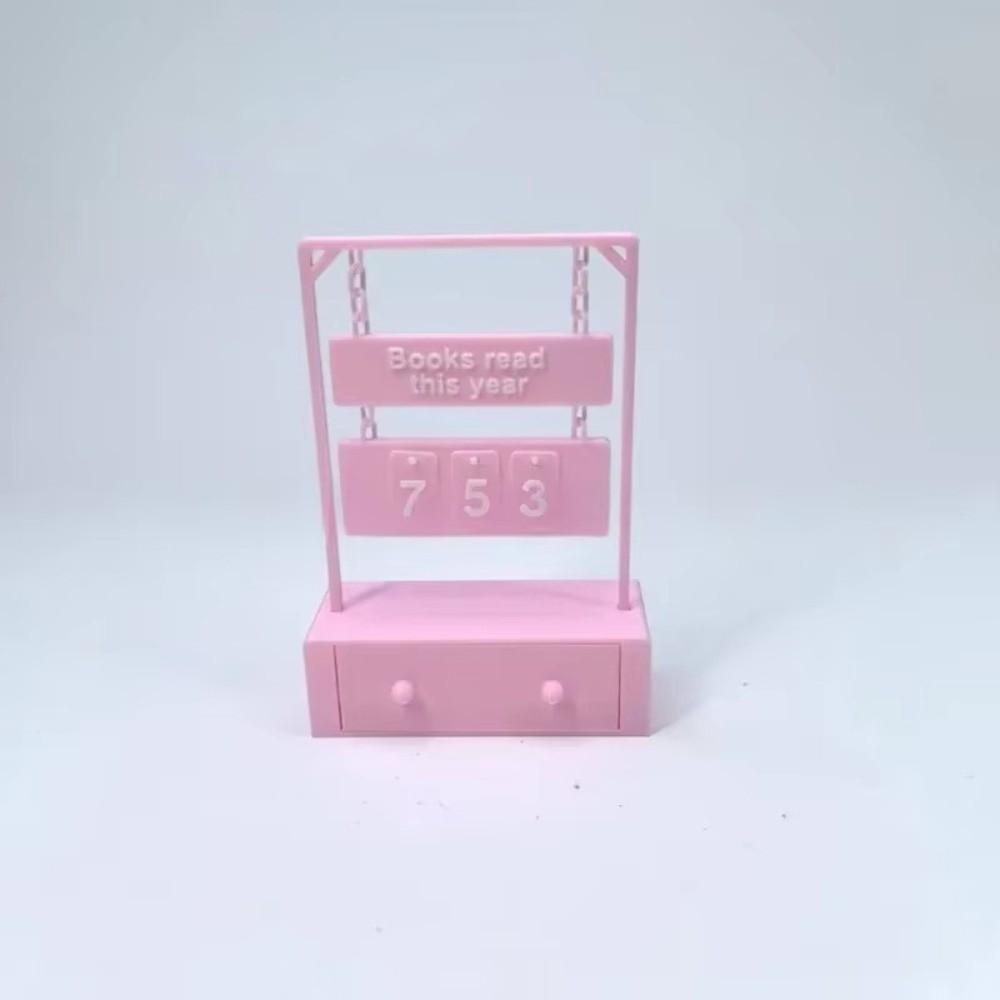 Verschleißfest 3D Buch Lesezähler Gelesene Bücher Dieses Jahr Manuelle Drehung Hängender Buchzähler Zahlenanzeige Digitale Speicherung