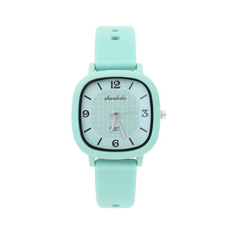 

Wind High-Value Square Women S Watch Student Retro Versatile Small Dial Silicone Tape Quartz Watch Women
