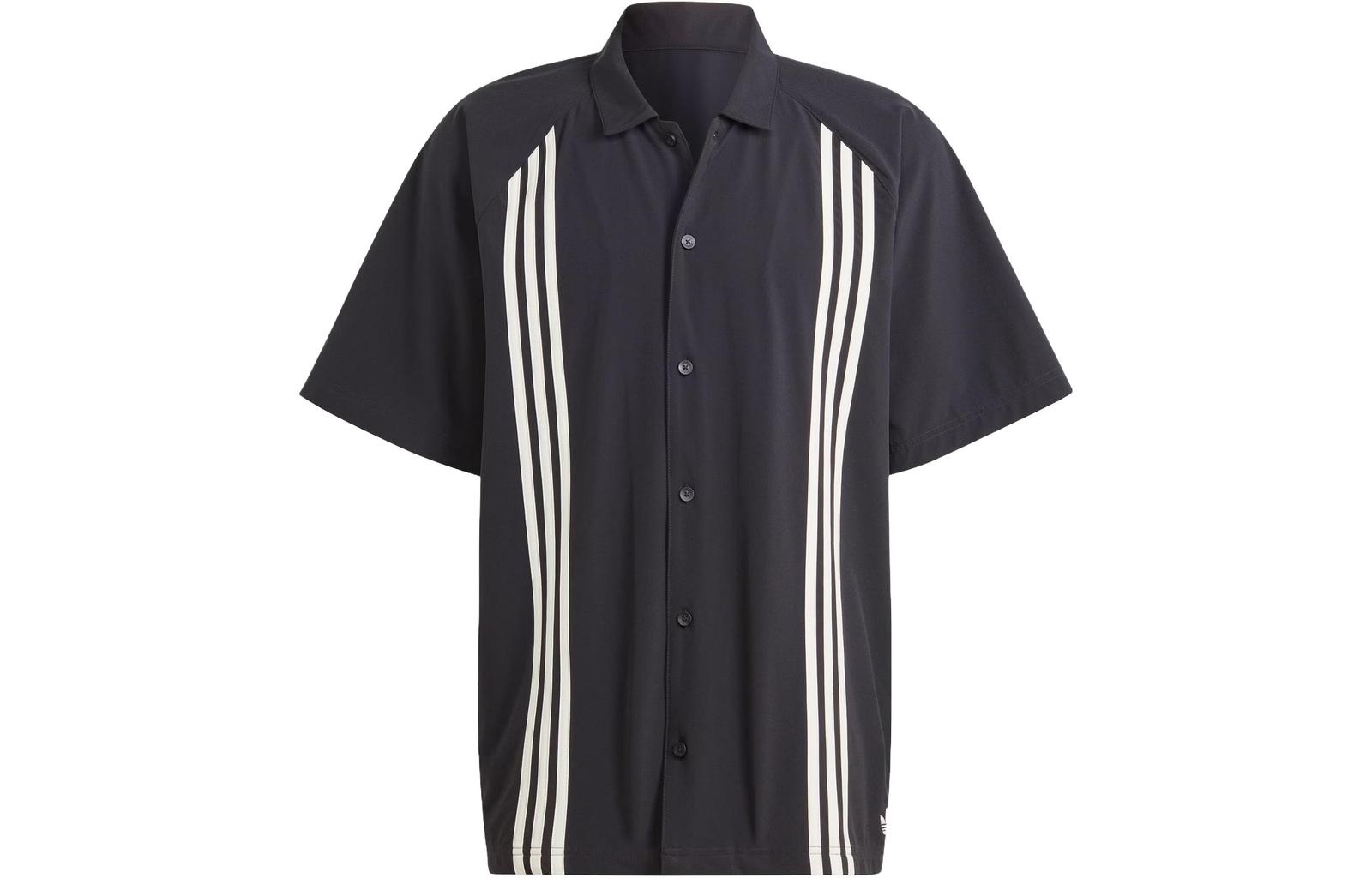 

adidas Clover Hack Shirt With Three-Stripe Color Block Relaxed Fit Short Sleeve S