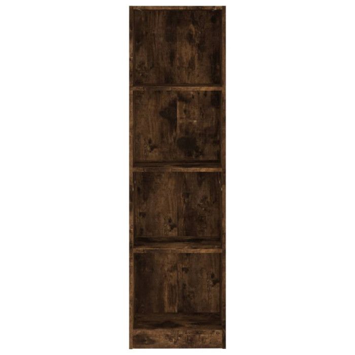VidaXL Bibliothèque 4 niveaux Chêne fumé 40x24x143cm Bois d'ingénierie 816065