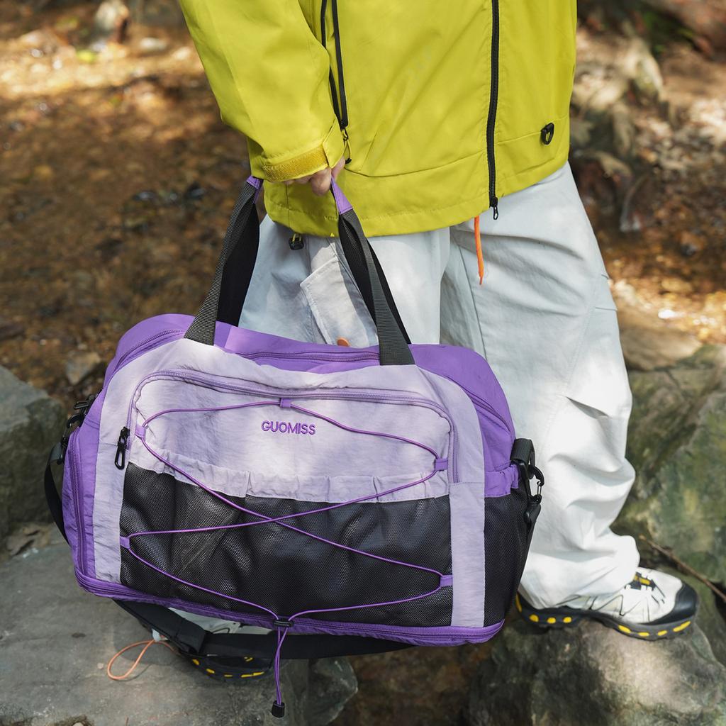 Large Capacity Portable Fashion Travel Bag Women's Short-distance Travel Storage Luggage Bag Men's Wet and Dry Separation Sports Fitness Bag