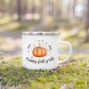 Hello Pumpkin Enamel Mug Halloween Camping Mug Gift For Grandma Mum Nana Autumn Home Decor Hygge Gift Fall Coffee Mug