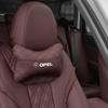 AAEB1 Car Seat Neck Pillow Leather Memory Cotton Headrest For Opel Corsa D Astra Insignia Mokka Adam Cascada Car Interior Head Support