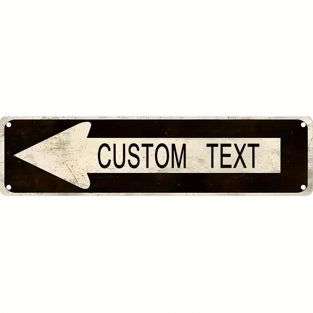 Custom Text Metal Plaque Personalized Home Decor Wall Sign белый