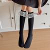 Modische Socken für Damen Lang Neue Einfarbig Japanische Kniestrümpfe Dame Atmungsaktive Spitze Preppy-Stil Mädchen Strümpfe Hohe Qualität