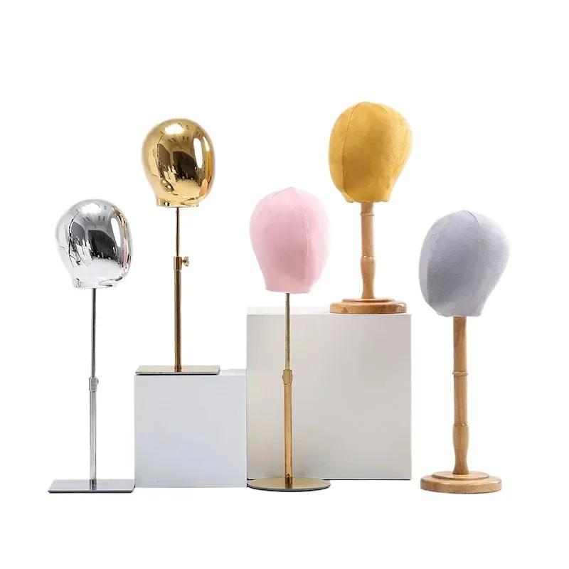 Gold Chrome Kid Model Head for Hat Display in Clothing Stores