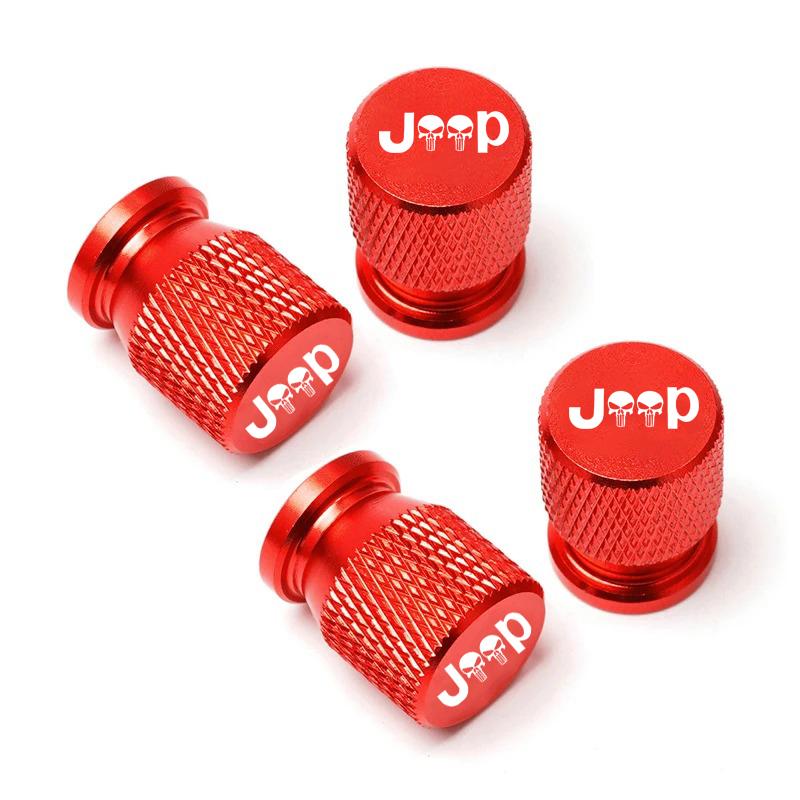 Car Wheel Tire Valve Caps Tyre Stem Covers Airdust Waterproof For Jeep Renegade Compass Wrangler Patriot Grand Cherokee Rubicon