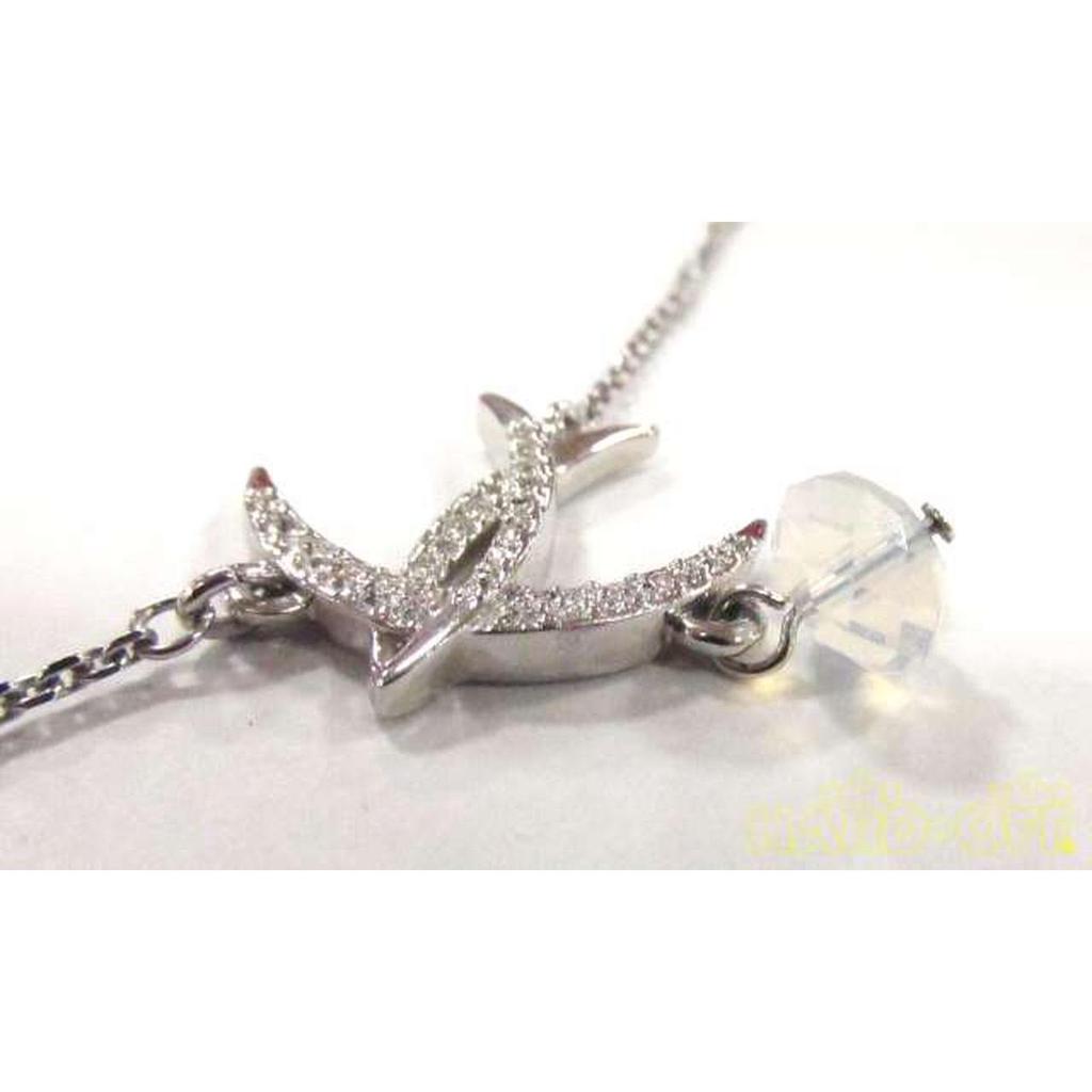 Used SWAROVSKI Swallow Motif Necklace with Stone