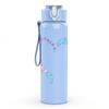 1PC Glitter Pastel Broken Heart Print 750ml Color Plastic Sports Water Bottle Leakproof Flip Straw Lid Suitable for Sports Office Home Use