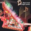 Giocattolo di Babbo Natale con pista da arrampicata a LED, musica, Babbo Natale elettrico, scala da arrampicata, montagne russe, giocattolo scorrevole, regalo per bambini piccoli, ragazzi e ragazze