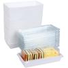 50 Pieces Cake With Lid Box Swiss Roll Plastic Holder Individual Charcuterie Sna