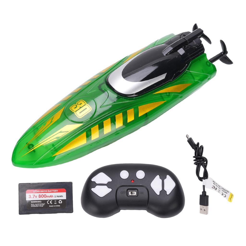 RC Boat Double Sided Driving Watertight Motor Remote Control Stunt Racing Boat with Light for Toy
