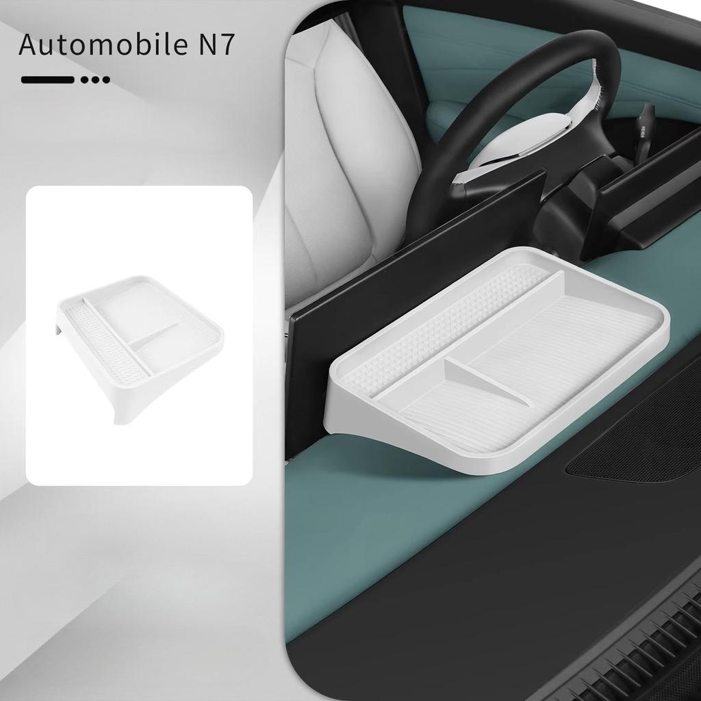 For Nissan N7 Primera Car Center Console Screen Rear Silicone Storage Box ETC Mount Organizer Tray Interior Accessories