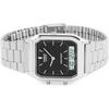 Casio AQ-230A-1DMQYES Men's Analog Quartz Watch Black Stainless Steel Band