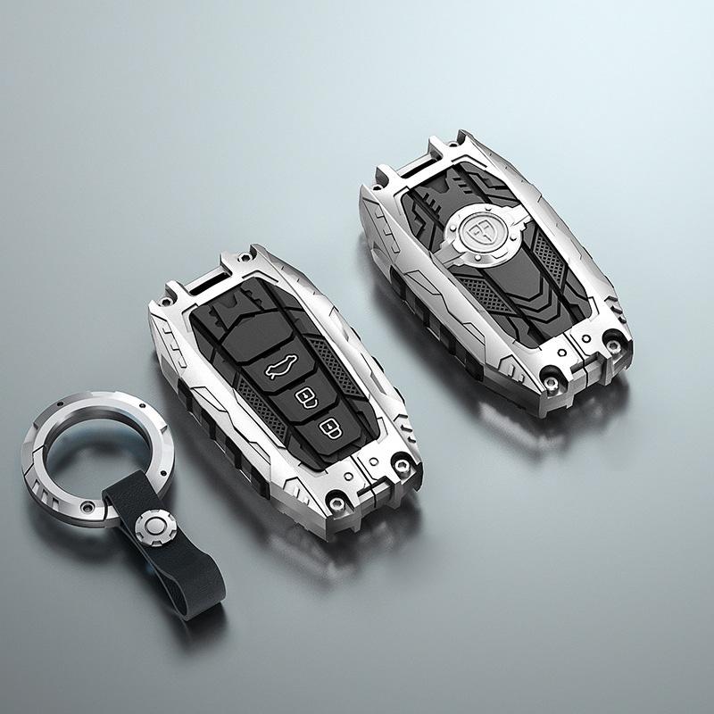 Styling Mouldings Zinc Alloy Car Key Case Cover For Toyota Corolla Prius Camry V70 C-HR RAV4 Hybrid Highlander Altis Land Cruise