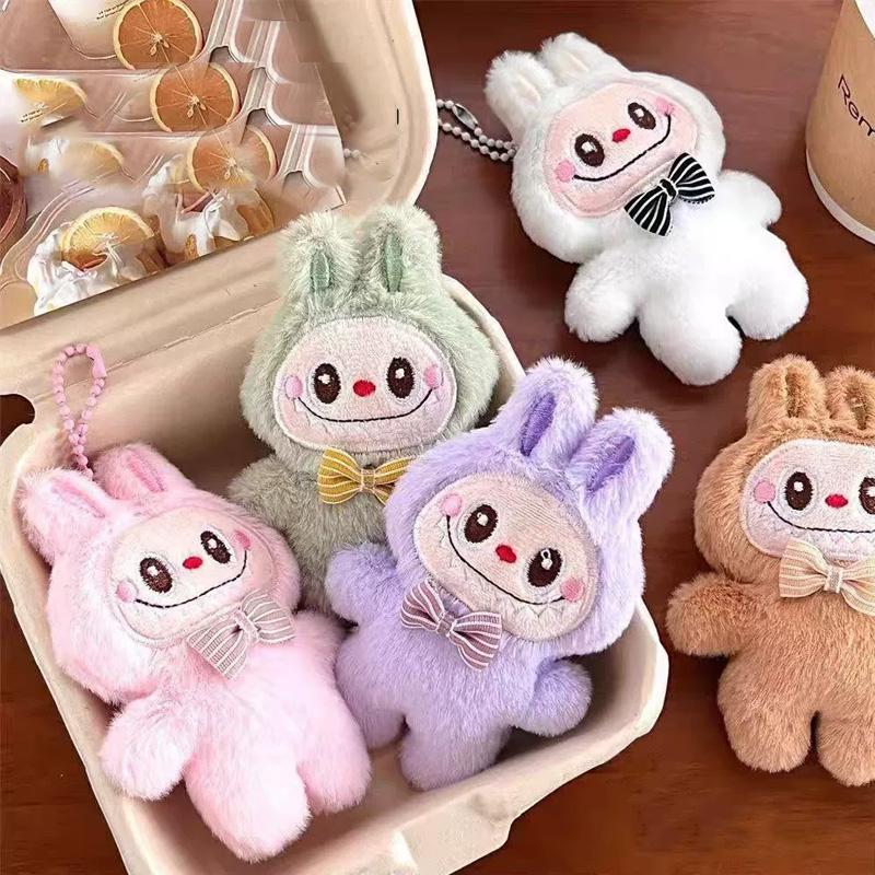 1PC Trendy Doll Cute Cartoon Rabbit Backpack Pendant Key Ring Holiday Gift Bag Pendant Plush Doll Keychain