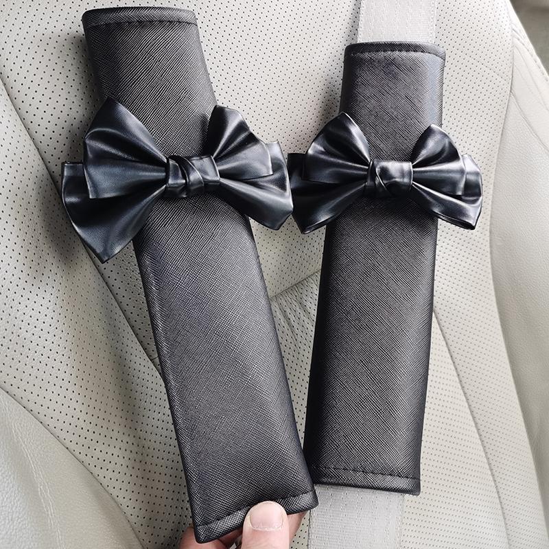 1/2pcs Flower Shoulder Pad Car Seat Belt Small Interior Decoration Protection Cartoon Creative Insurance Cover Car Accessories