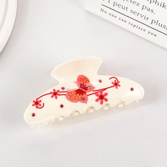Cartoon Animal Pattern Hand-painted Design Ring Acrylic White 1 Pc