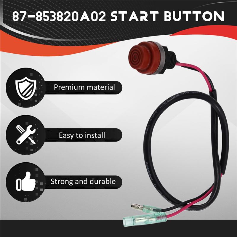 A58X-Start Button Replacement For Mercury Mariner 8Hp Thru 30Hp-Model Code 87-853820A02