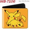 Pokemon Full Color Short Card Holder Folded Coin Purse Cute Pikachu Wallet 1pcs