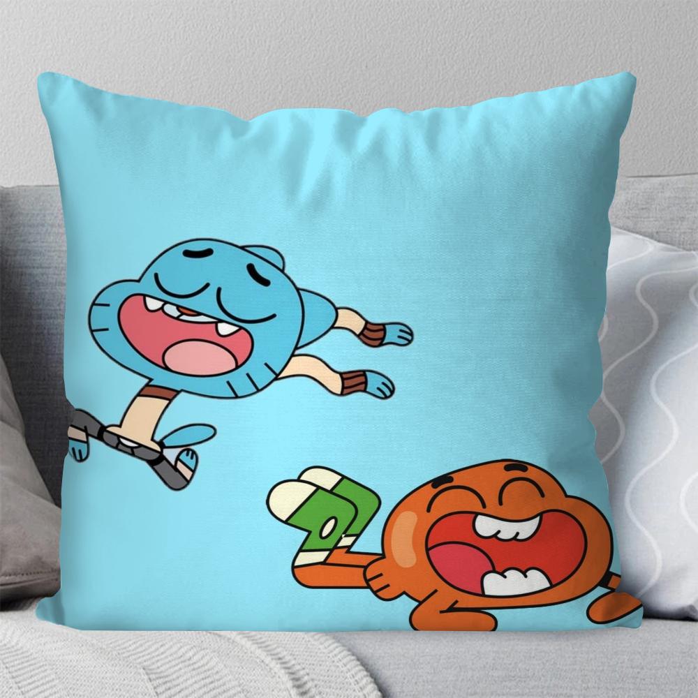 Cartoon The A-Amazing GumbalPillow Case Square Pillow Bedroom Sofa Leisure Comfort Cushion Car Living Room Home Decoration 40X40