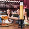 3L Beer Dispenser Beer Tower with Spigot & Ice Tube Beverage Dispenser LED Light Tabletop Liquor Dispenser for Beer Wine Drinks