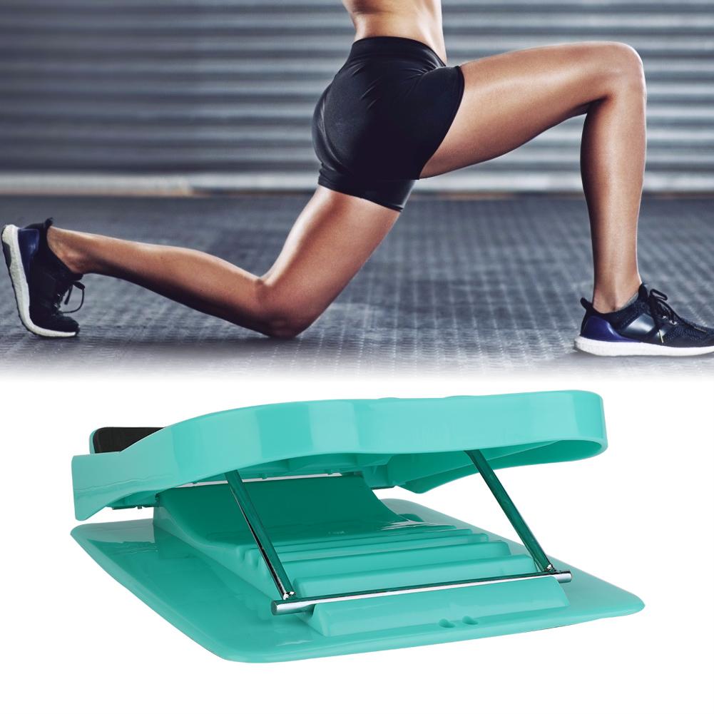 Household Folding Foot Calf Stretcher Massage Leg Fitness Slant Pedal Board(Blue&Green)