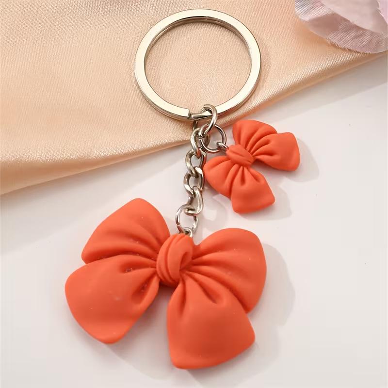 Bowknot Keychain Cute Car Key Accessories Backpack Pendant for Women Couple Family Keychain Pendant