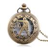 Fashion Zodiac Constellation Libra Retro Pocket Watches for Man's Women's Gifts with Chain