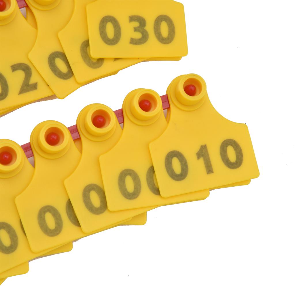 100Pcs TPU Cow Ear with Number 001‑100 Ear Label Farm Livestock Accessory