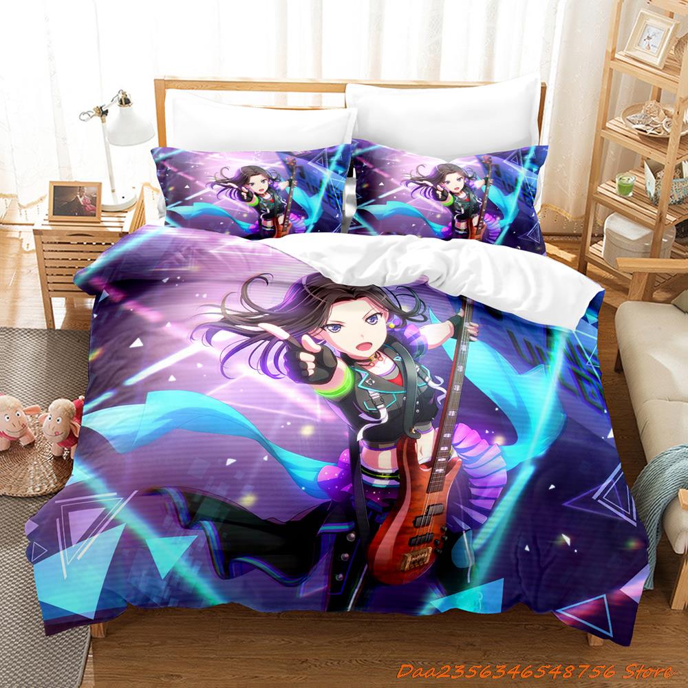 

Comforter Personelity New Raise A Suilen Bedding Set Cartoon Anime Three-Piece Set Adult Kid Bedroom Duvet Sets 3D Kawaii Girls Lit Comforter (quilt)-EU Single(135*200cm)3pcs