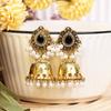 European Ethnic Rhinestone Bell Stud Earrings: Retro Bohemian Indian Style