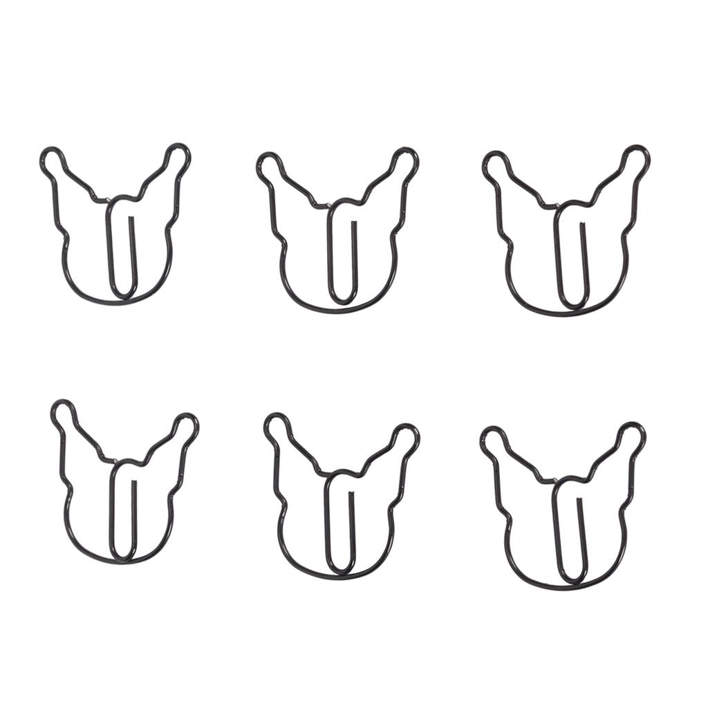 100pcs Paper Clips Slip Resistance Cartoon Cute Lightweight Paperclips for Office School Daily 