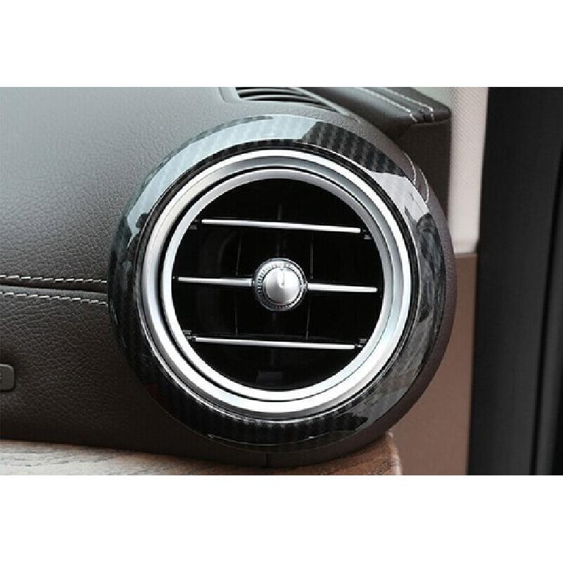 2016- Console L&R Air Outlet Vent Cover Carbon Fiber For Benz E-Class W213