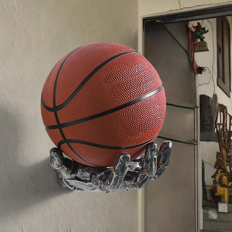 Estante de Baloncesto de Brazo Robótico Creativo Estante de Almacenamiento de Baloncesto y Fútbol Montado en la Pared Adornos de Decoración para Sala de Estar del Hogar