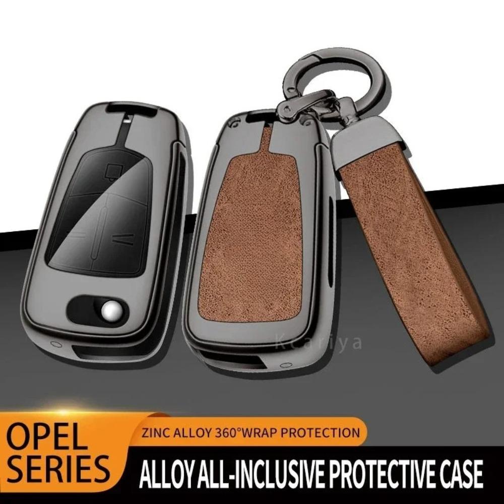 Auto TPU Zinklegierung Schlüsselhülle Tasche für Opel OPC Line Insignia Astra Vectra Combo Corsa D Mokka Zafira Autoschlüsselanhänger Metallschlüsselhülle