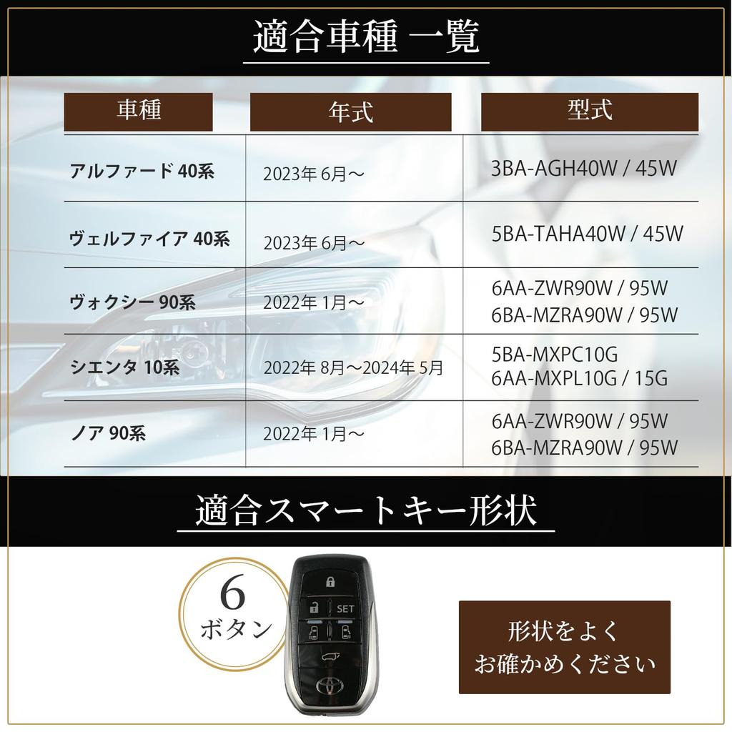 Krovat Toyota Key Case, 6 Buttons, Alphard, Vellfire 30 Series 40 Series [Genuine Leather