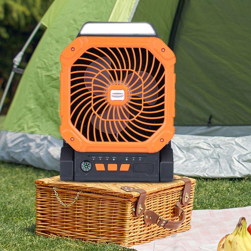 Long-lasting Battery Life Led Lantern Infinite Loop Outdoor Tent Fans Solar Panel Fan Tent Use