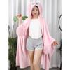 Double Fleece Siesta Shawl Blanket, Office Siesta Air-conditioning Blanket, Hooded Flannel Shawl Cape
