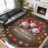 Christmas Printed Square Area Rug Soft Non Slip Floor Carpet For Bedroom Holiday Gift